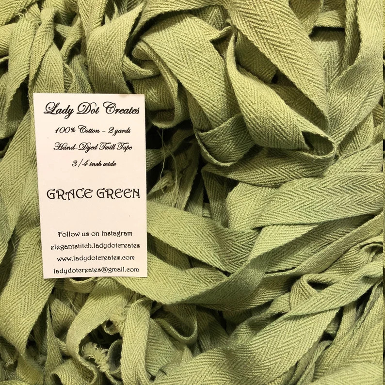 Grace Green Twill Tape (2 yards)