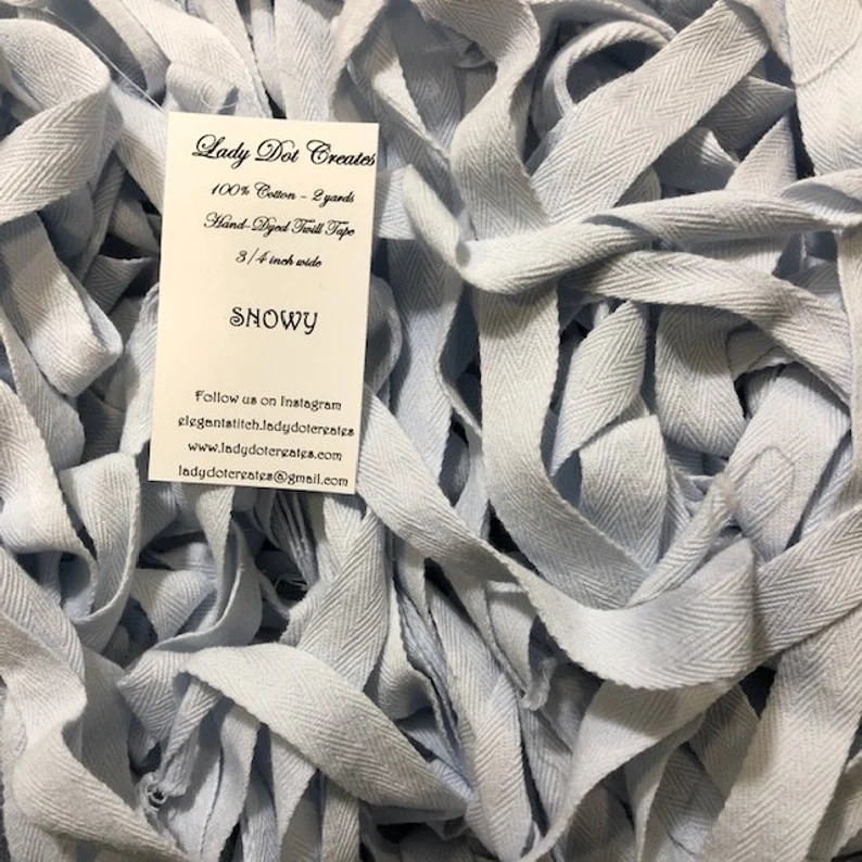 Snowy - Christmas Twill Tape (2 yards)