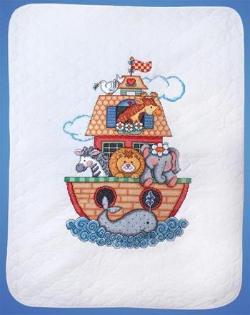 Noah's Ark Quilt - Stamped Cross Stitch Kit