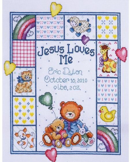 Jesus Loves Me Sampler - Cross Stitch Kit