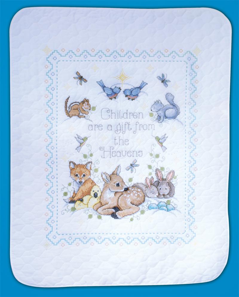 Gift From Heaven - Quilt Cross Stitch Kit, zoomed in. Select this picture to zoom back out.