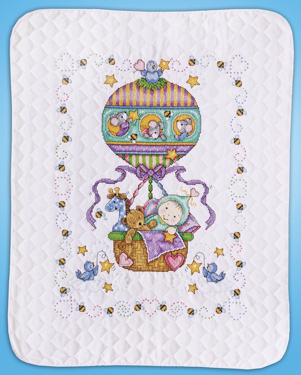 Balloon Ride Quilt - Stamped Cross Stitch Kit