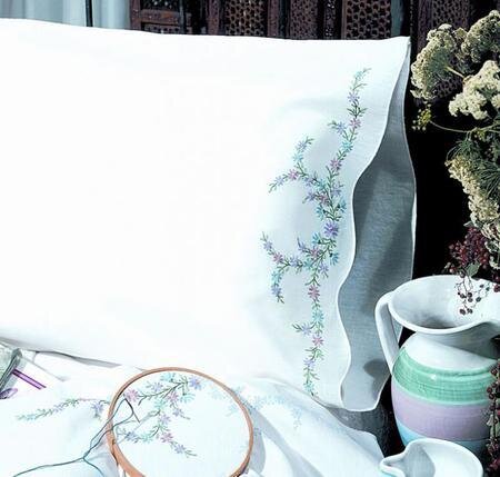 Reflections Pillowcase Pair - Stamped Embroidery Kit