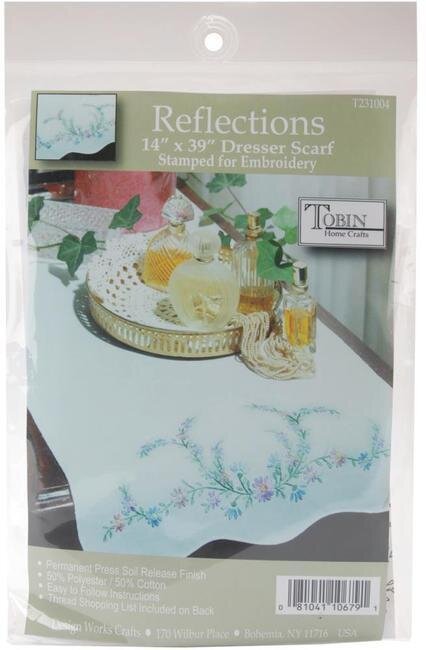 Reflections Dresser Scarf - Stamped Embroidery Kit