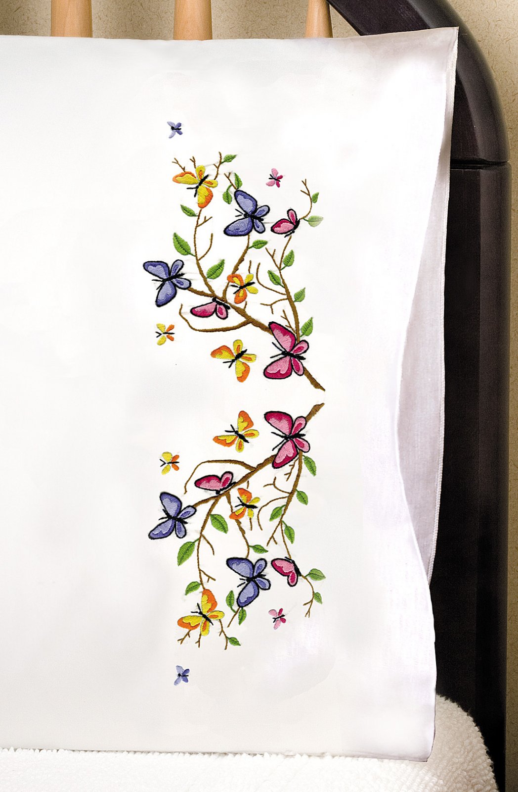 Butterflies - Pillowcase Embroidery Kit