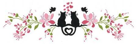Cat Silhouette Pillowcase Pair - Stamped Embroidery Kit
