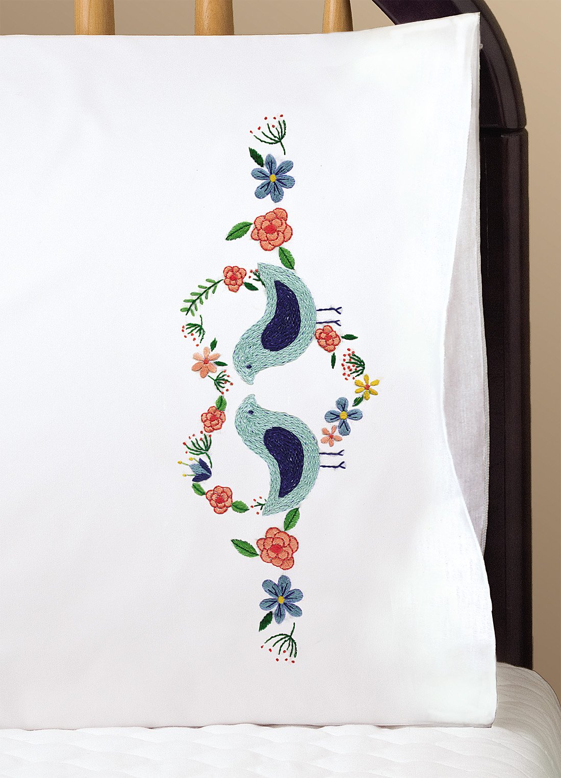 Love Birds - Pillowcase Embroidery Kit