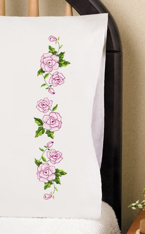 Roses - Pillowcase Embroidery Kit