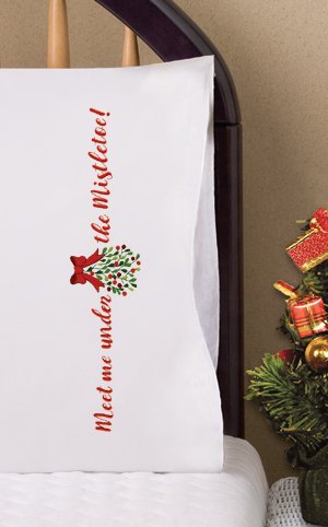 Mistletoe - Pillowcase Embroidery Kit