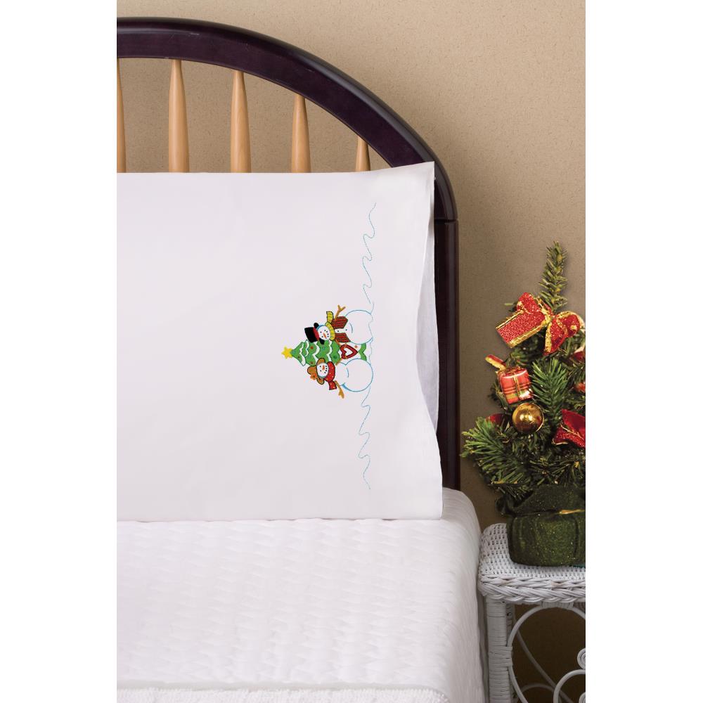 Snow Couple - Embroidery Pillowcase