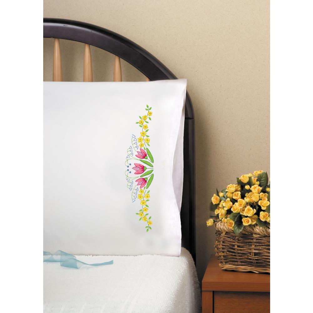 Tulip Time - Embroidery Pillowcase
