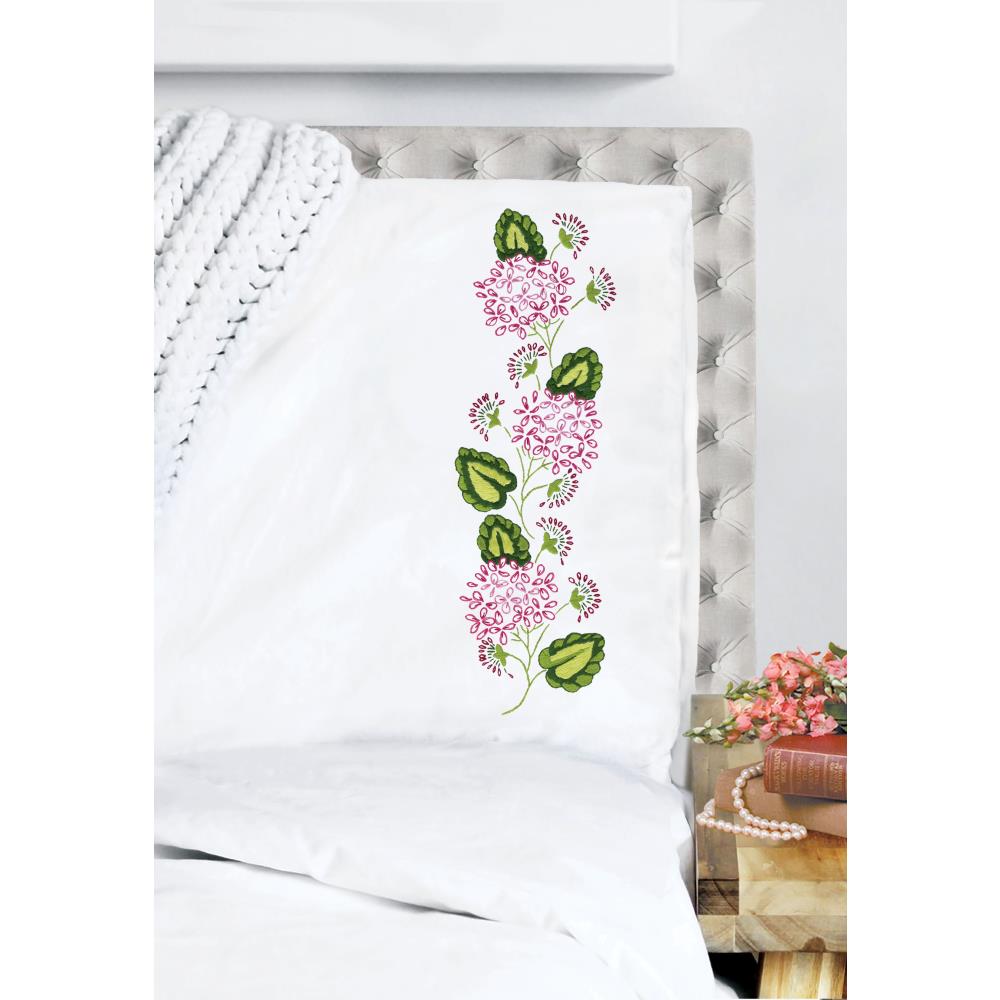 Geraniums - Embroidery Pillowcase