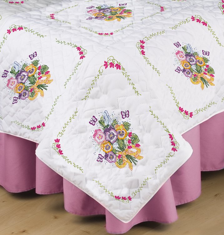 Pansies - Quilt Embroidery Kit