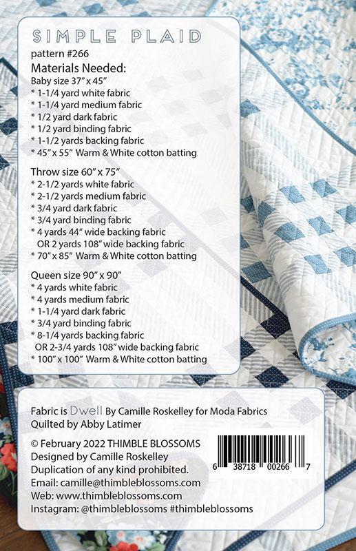 Simple Plaid - Quilt Pattern