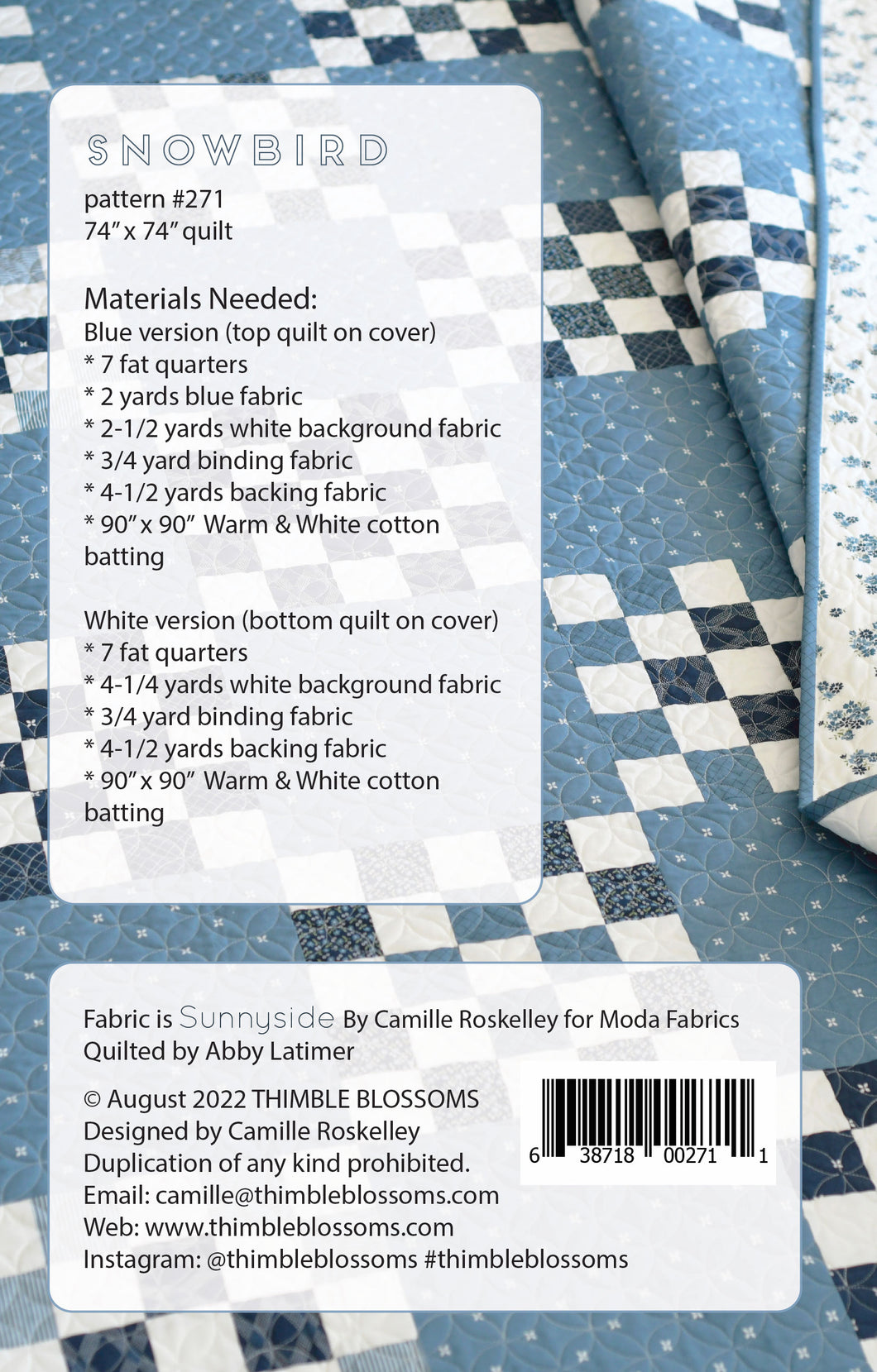 Snowbird - Quilt Pattern