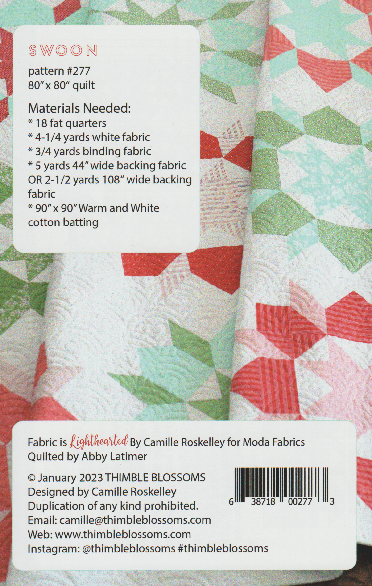Swoon - Quilt Pattern