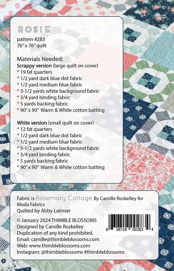Rosie - Quilt Pattern
