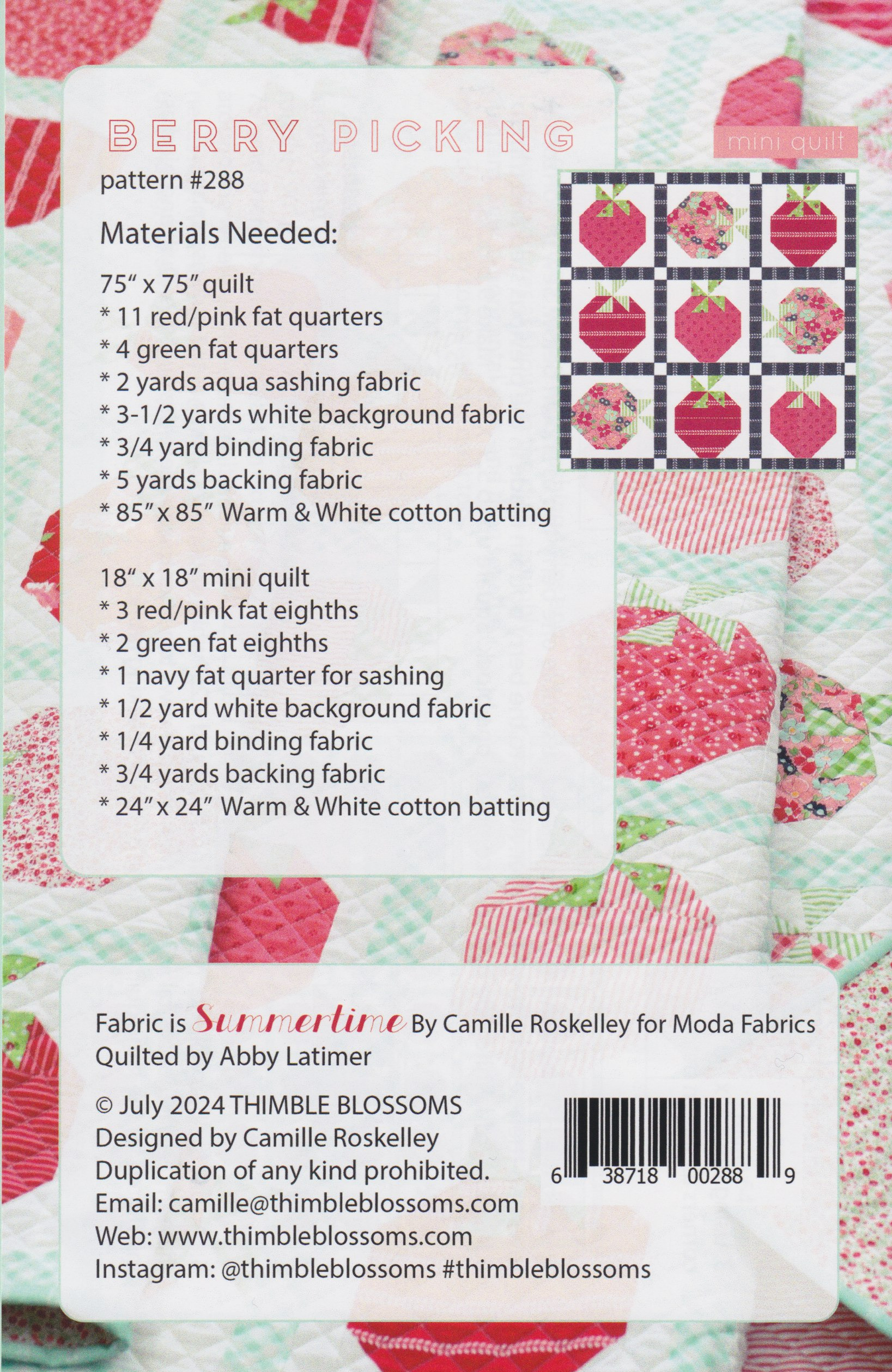 Berry Picking - Quilt Pattern