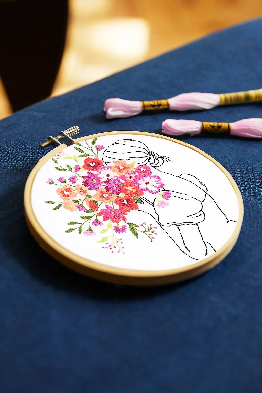 Floral Embrace - Embroidery Kit