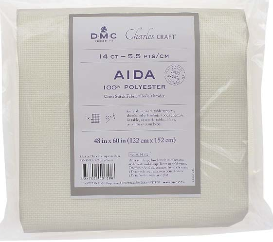 14 Count Ecru (Ivory) Polyester Aida Fabric - XL 48x60