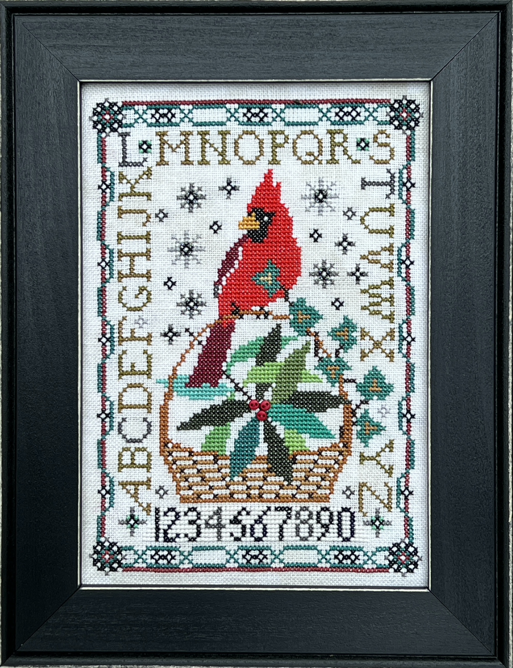 Birdie & Basket Sampler- Winterberry - Cross Stitch Pattern