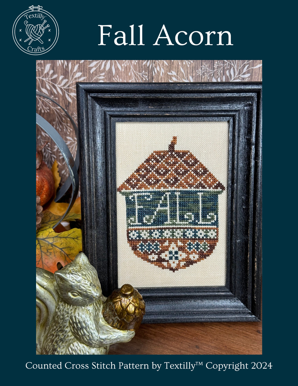 Fall Acorn - Cross Stitch Pattern