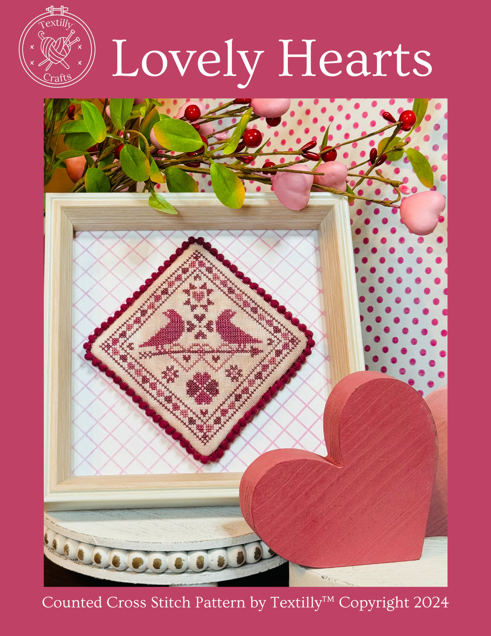 Lovely Hearts - Valentines Cross Stitch Pattern