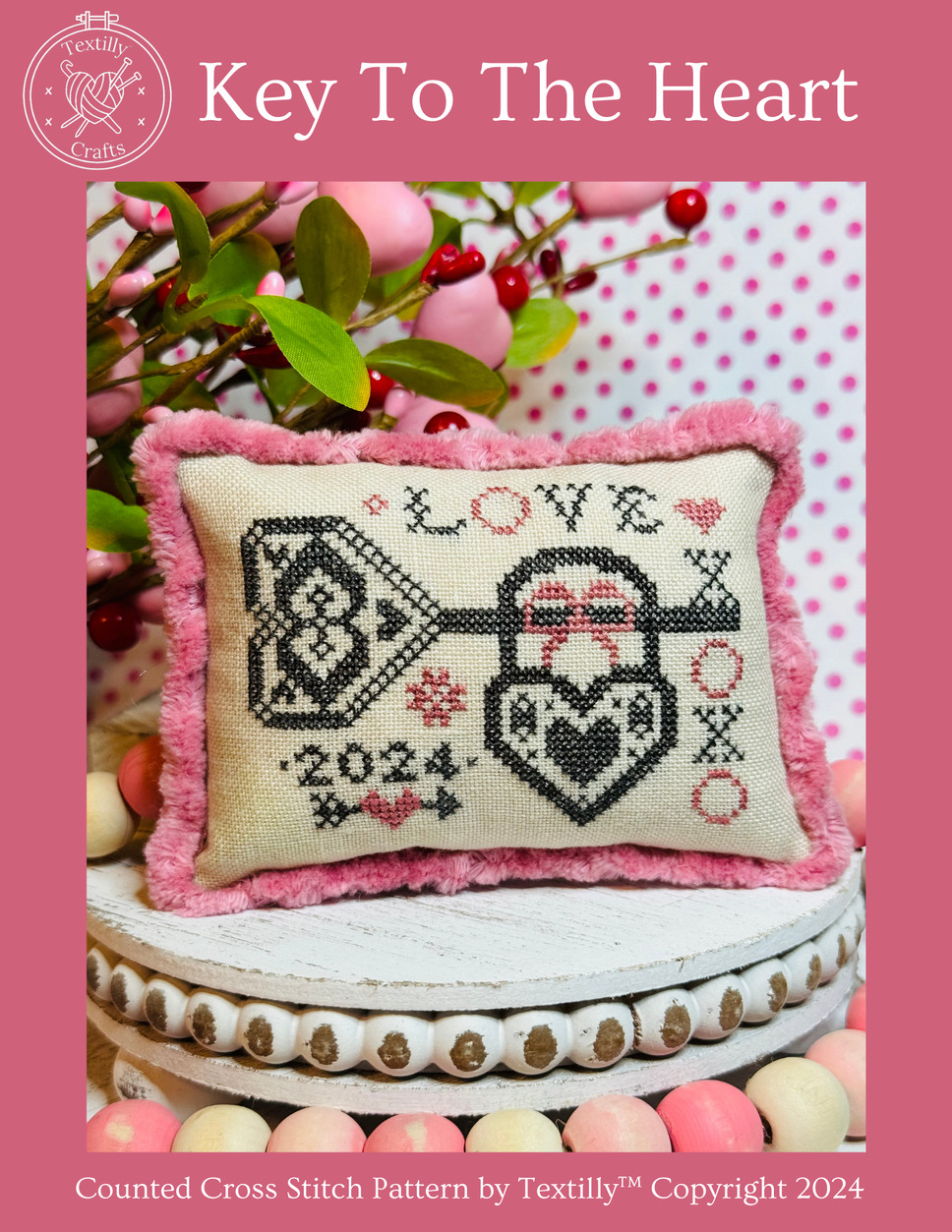Key To The Heart - Valentines Cross Stitch Pattern
