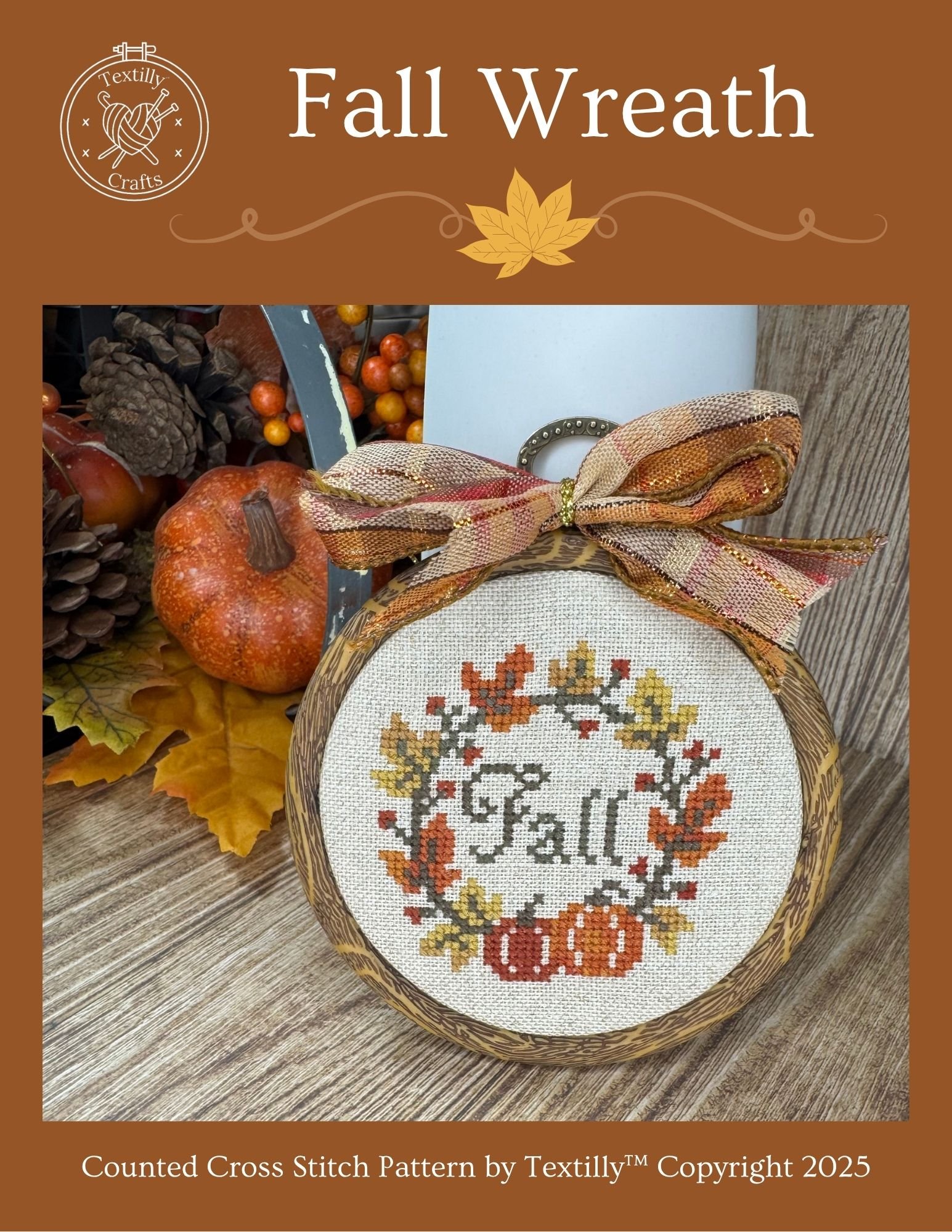 Fall Wreath - Cross Stitch Pattern