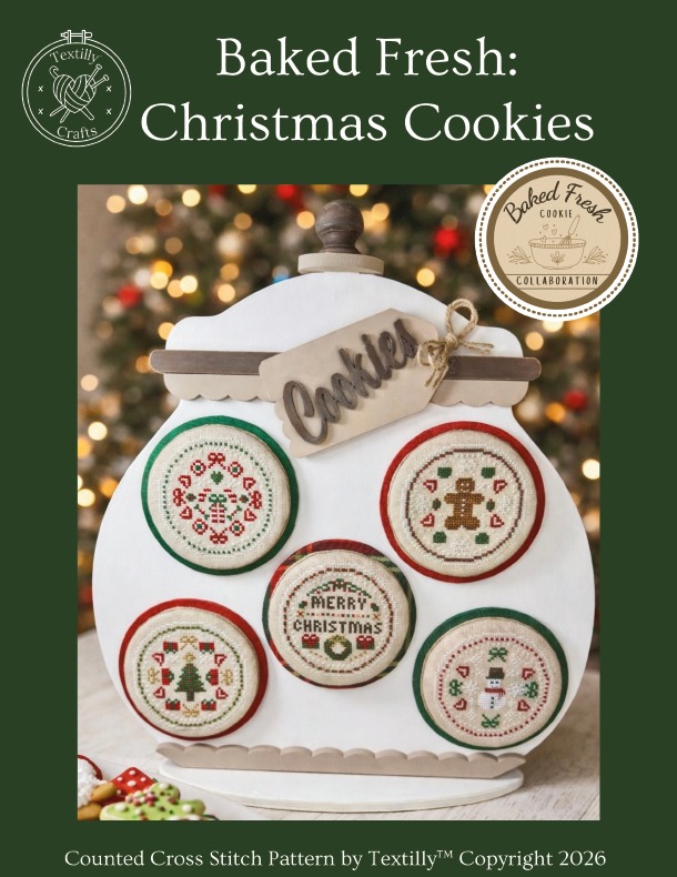 Baked Fresh Christmas Cookies - Cross Stitch Pattern