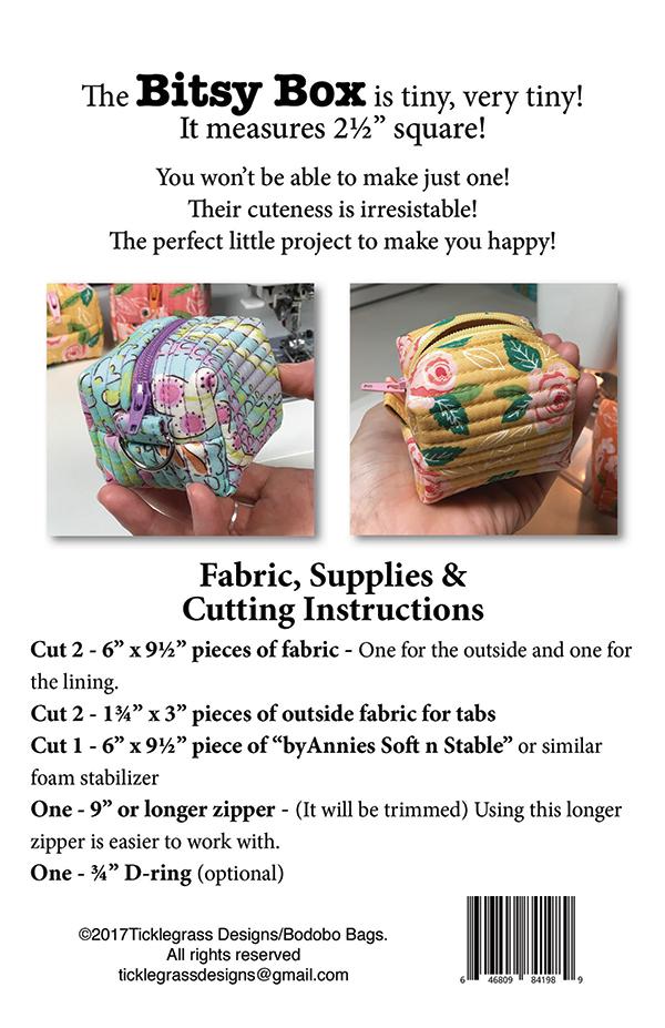 Bodobo-The Bitsy Box - Sewing Pattern