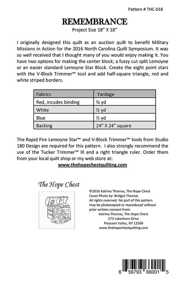 Remembrance - Quilt Pattern