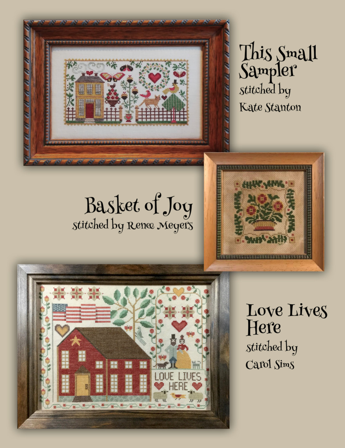 Love Lives Here - 9 Designs - Cross Stitch Pattern
