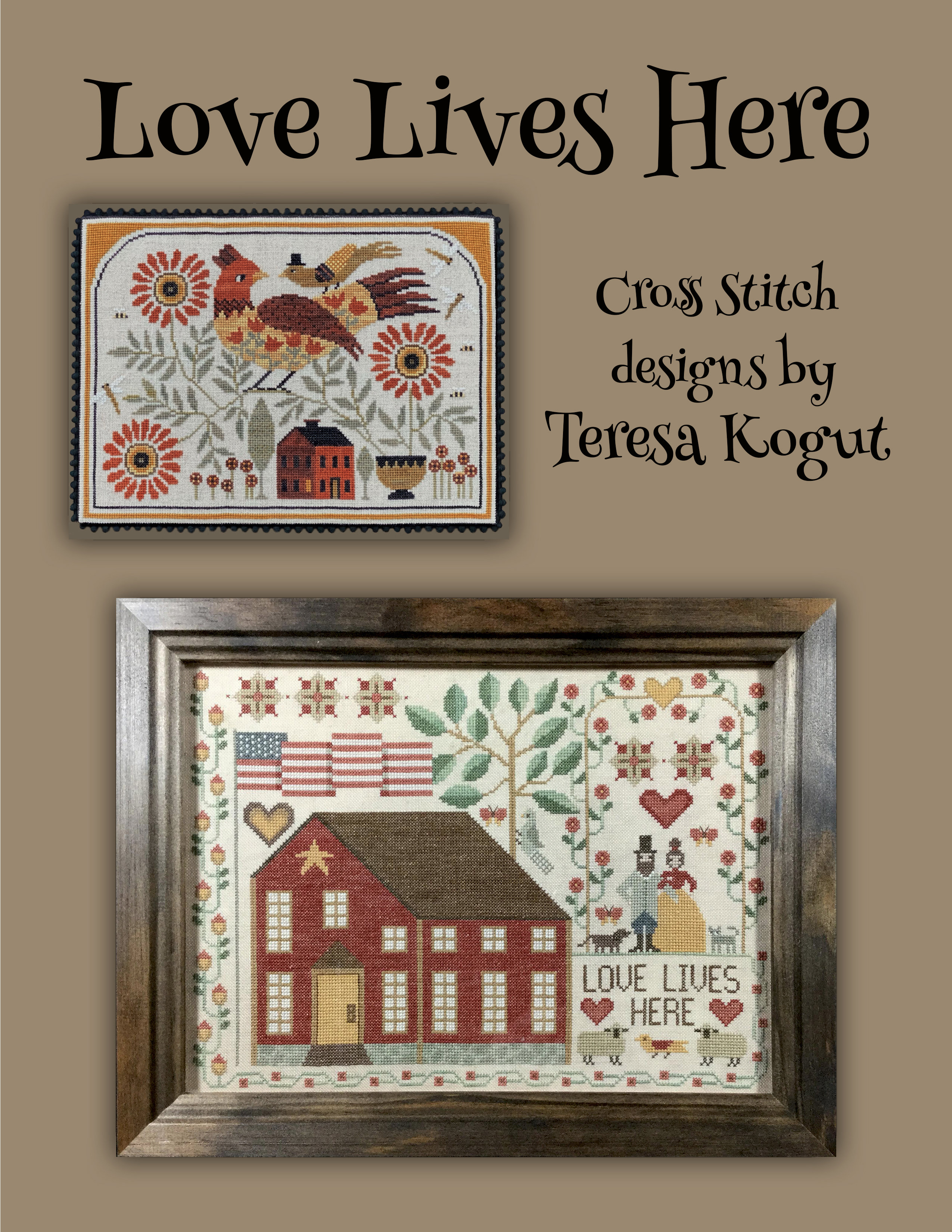 Love Lives Here - 9 Designs - Cross Stitch Pattern