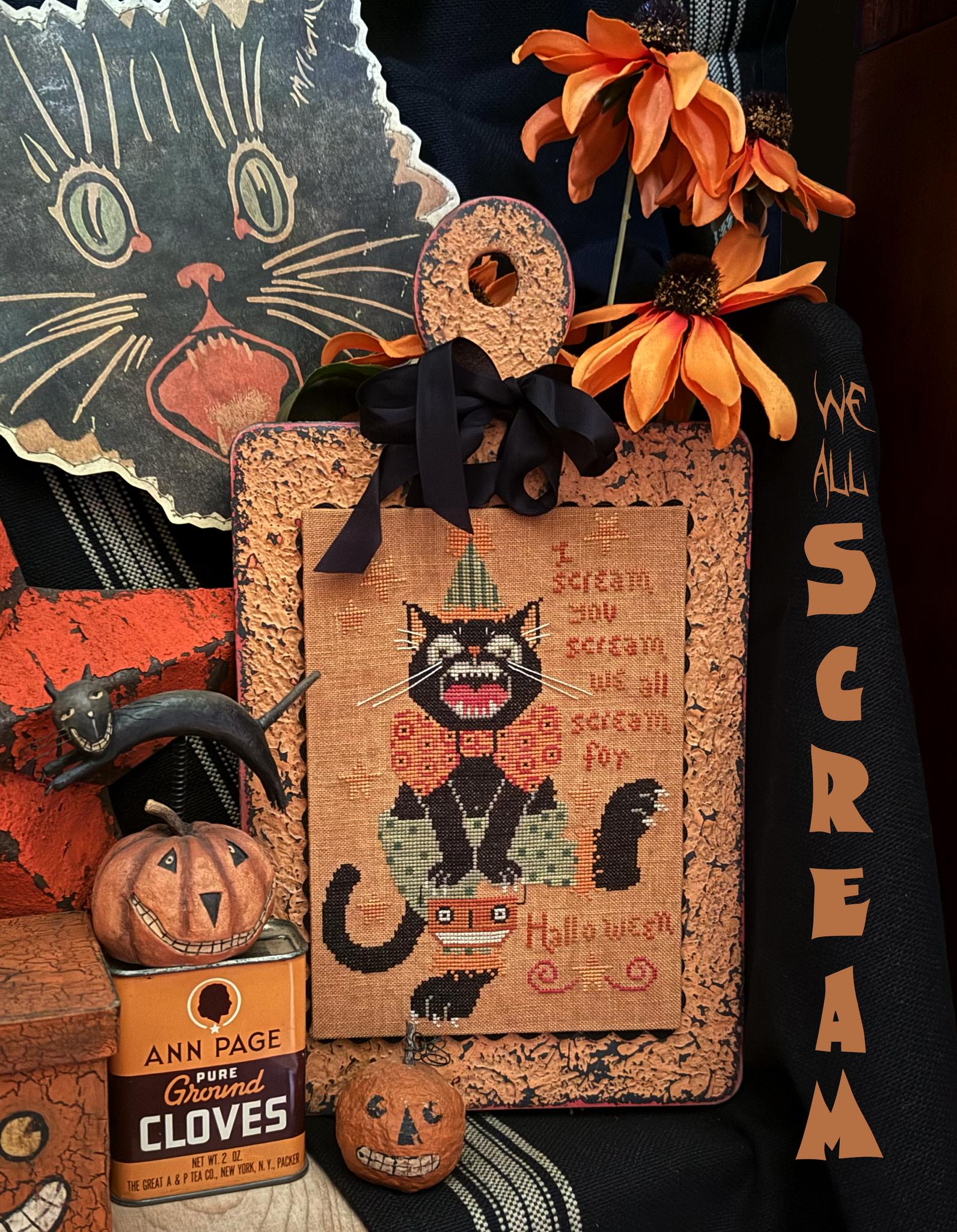 Hello Midnight - Halloween Cross Stitch Bisornu Book