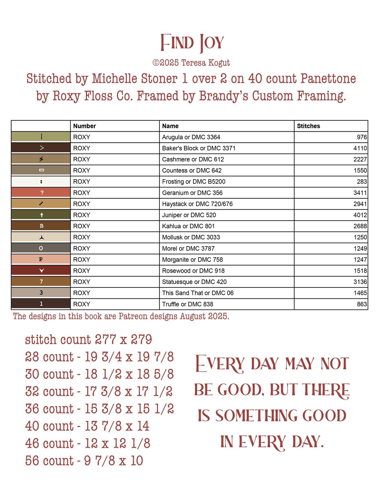 Find Joy - Cross Stitch Pattern