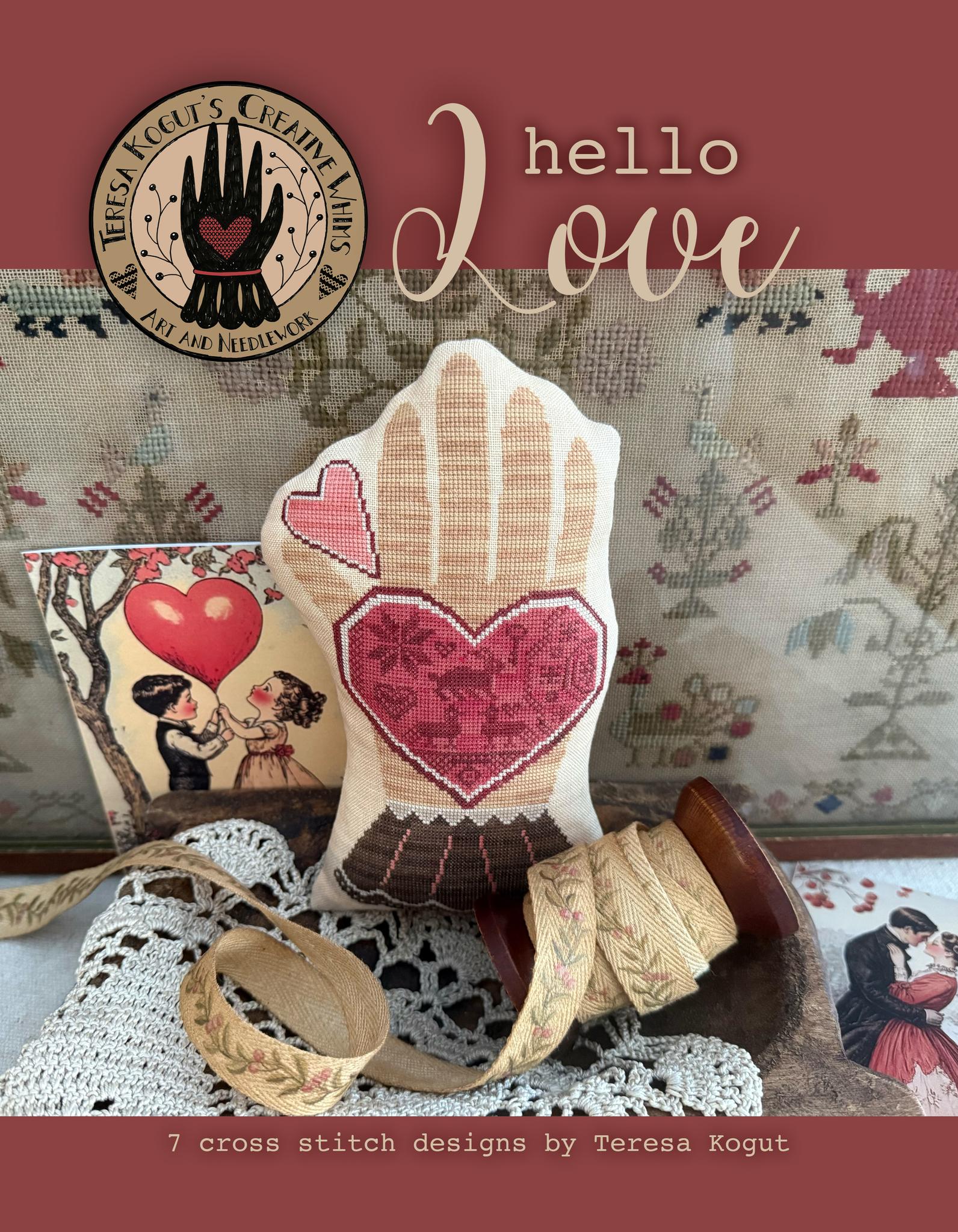 Hello Love - Valentines Cross Stitch Pattern