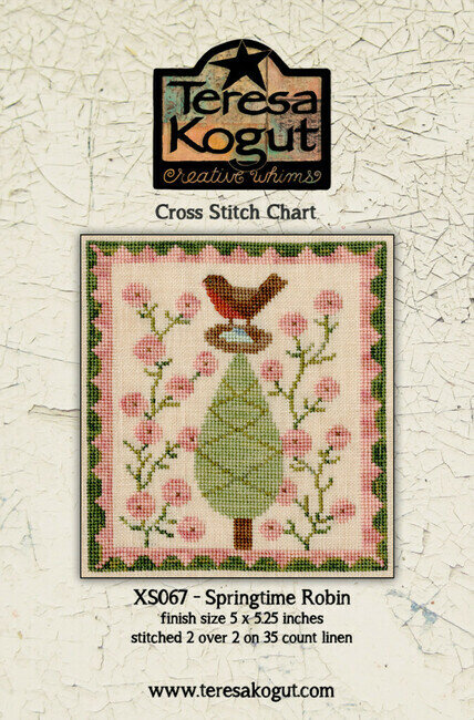 Springtime Robin - Cross Stitch Pattern