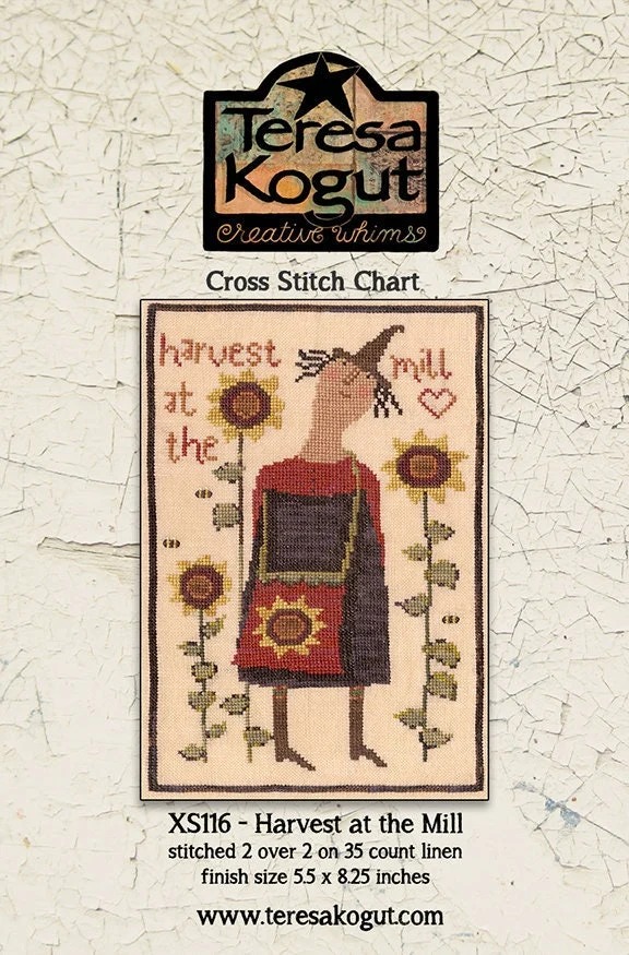 Harvest at the Mill - Cross Stitch Pattern, zoomed in. Select this picture to zoom back out.