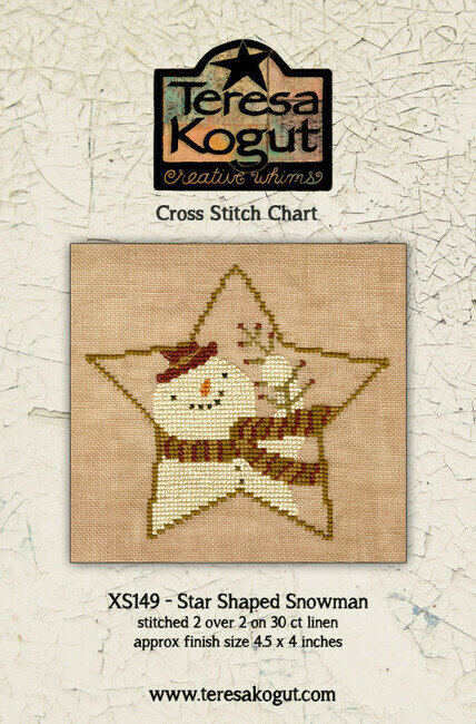 Star Shaped Snowman - Cross Stitch Pattern