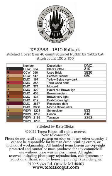 1810 Folkart - Cross Stitch Pattern