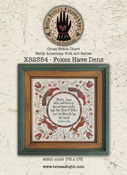 Foxes Have Dens - Christian Cross Stitch Pattern