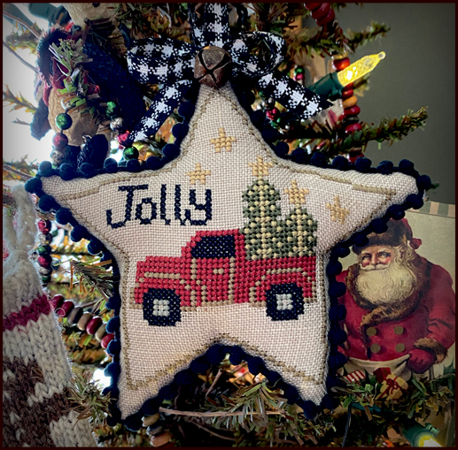 Jolly Truck Ornament - Cross Stitch Pattern