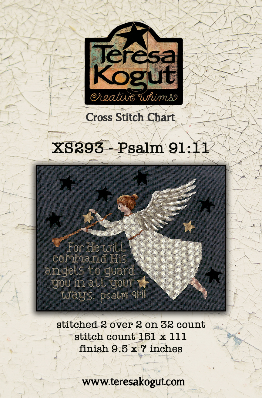 Psalm 91-11 - Cross Stitch Pattern