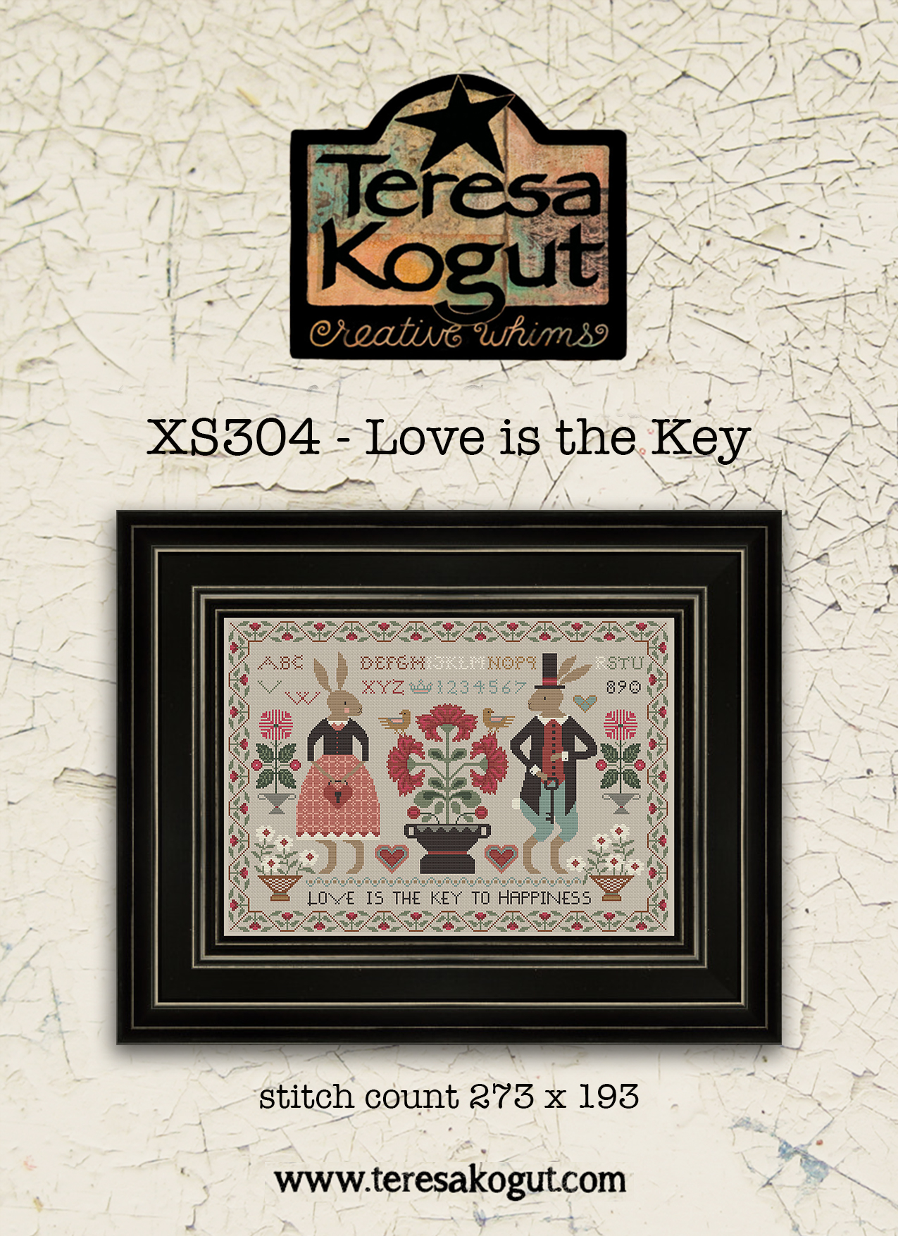 Love is the Key - Cross Stitch Pattern