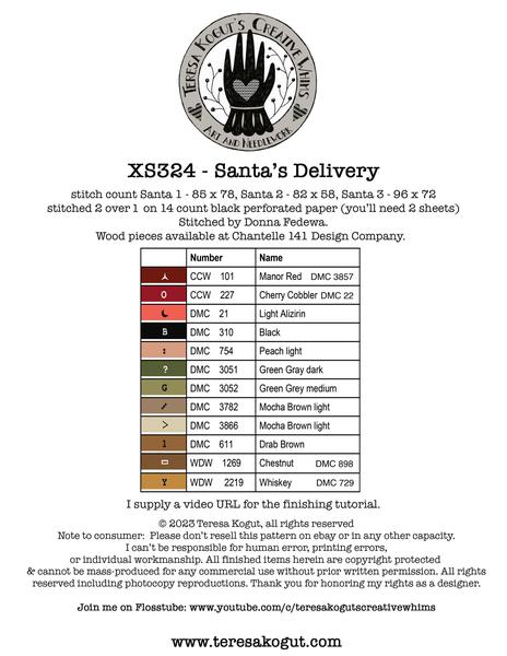 Santa's Delivery - Christmas Cross Stitch Pattern