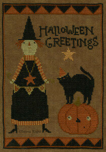 Halloween Greetings (XS340) - Cross Stitch Pattern