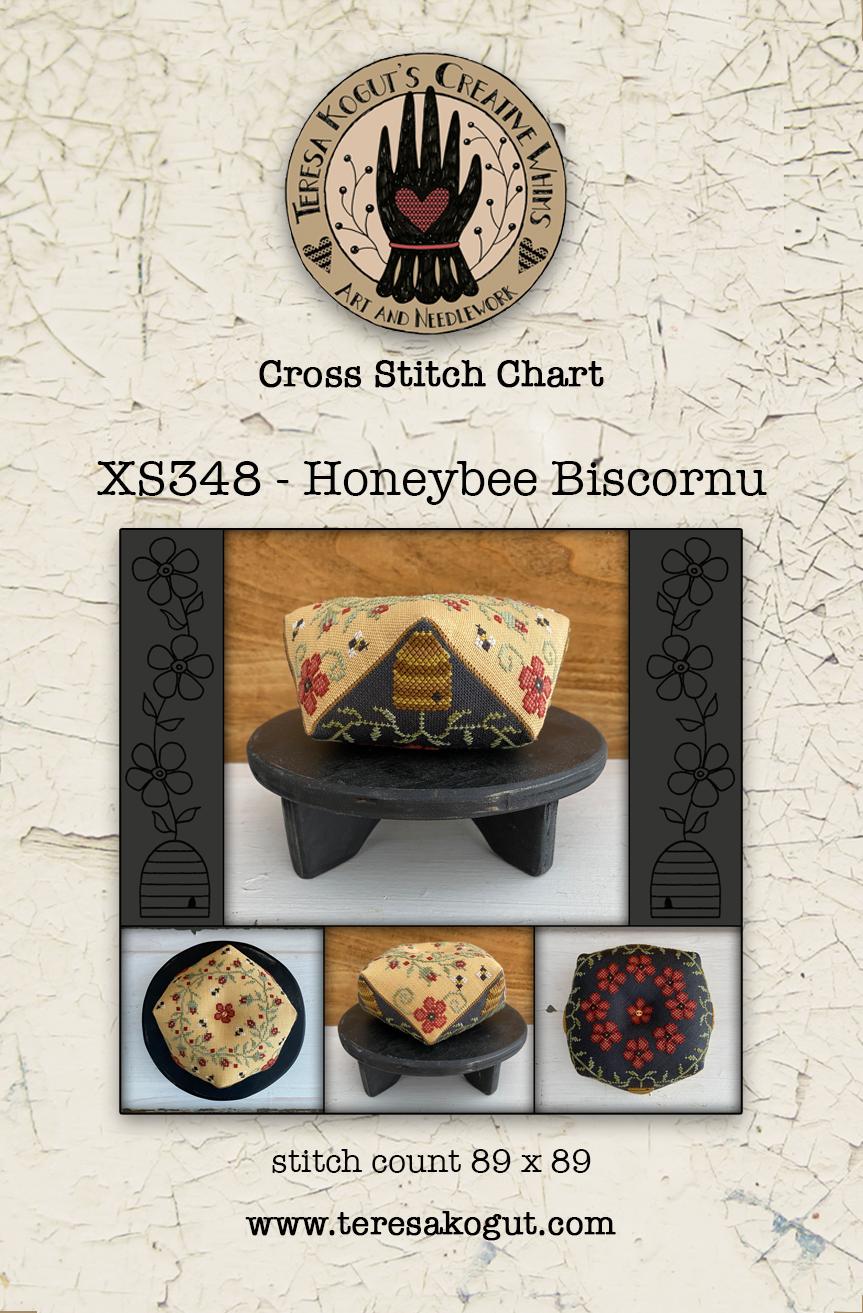 Honeybee Biscornu - Cross Stitch Pattern