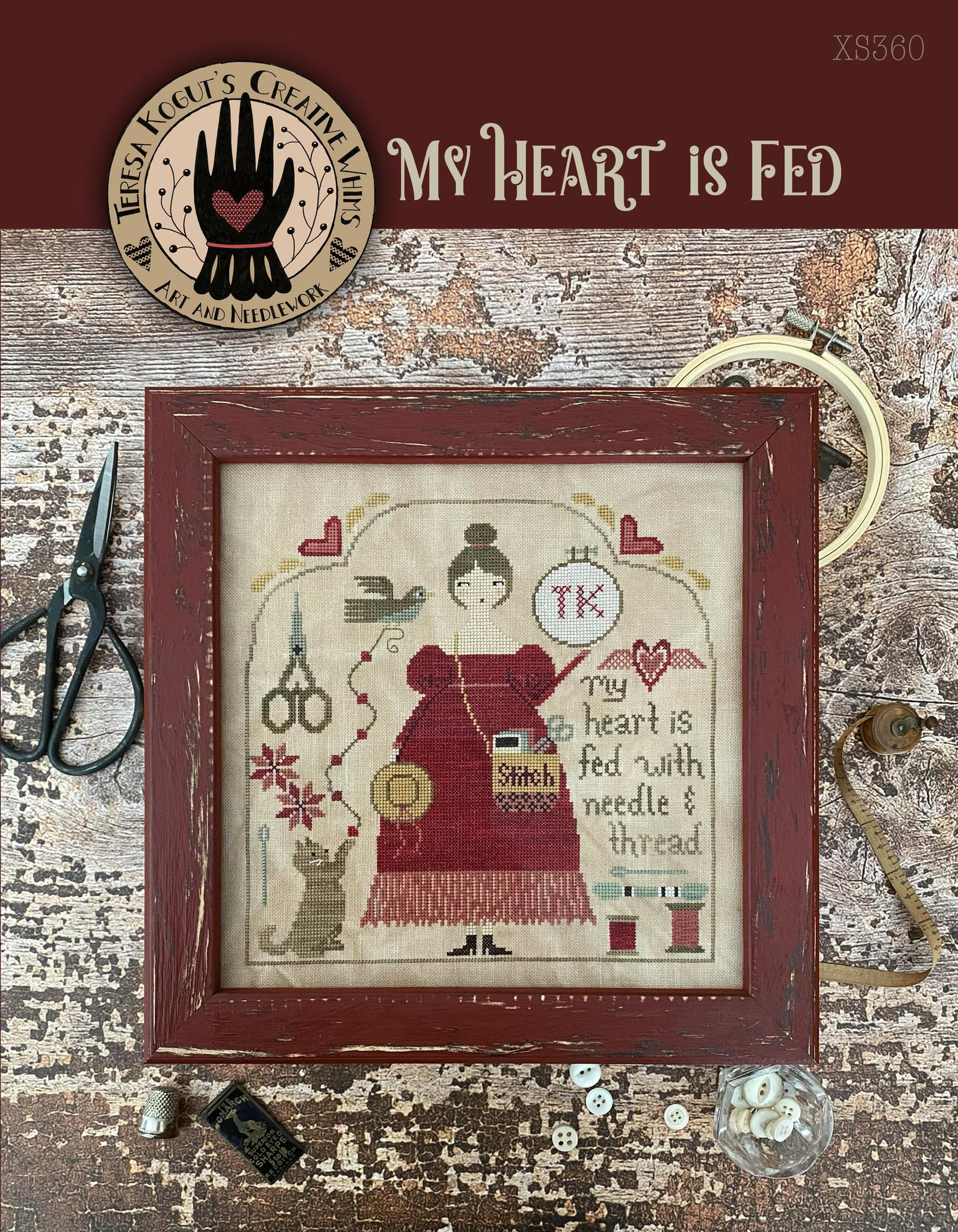 My Heart Is Fed - Cross Stitch Pattern