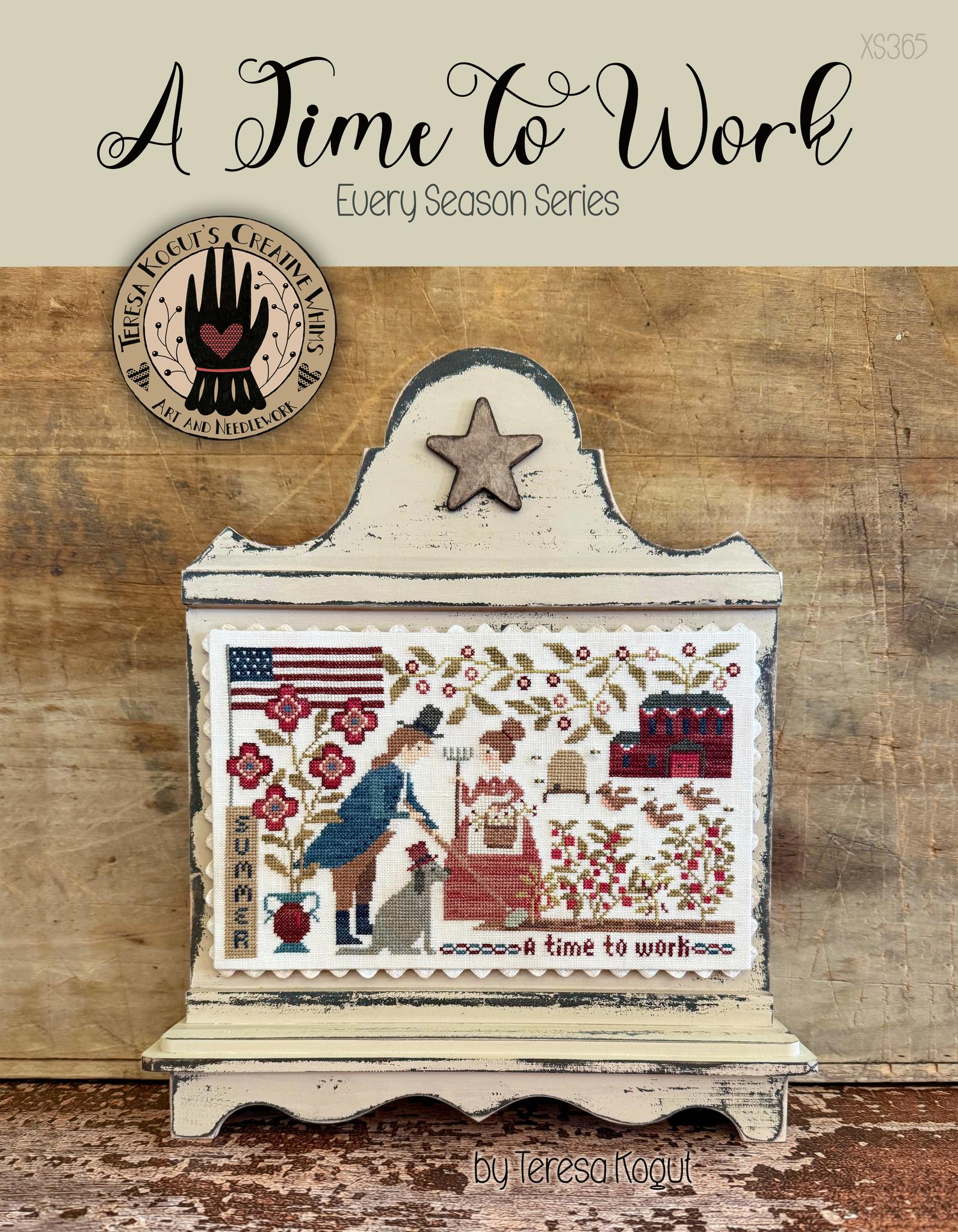 A Time To Work - Patriotic Cross Stitch Pattern